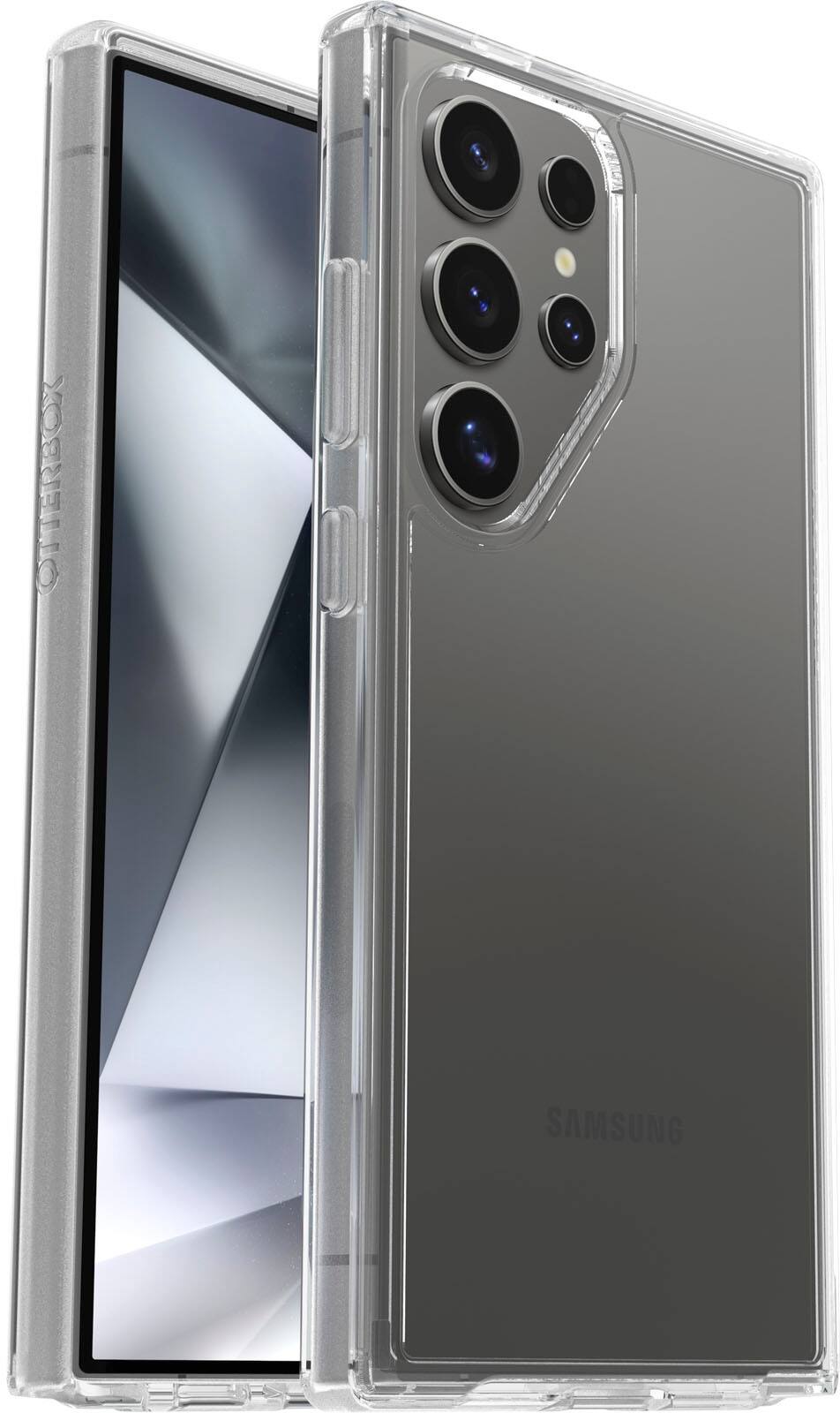 Left. OtterBox - Symmetry Series Hard Shell for Samsung Galaxy S24 Ultra - Clear.