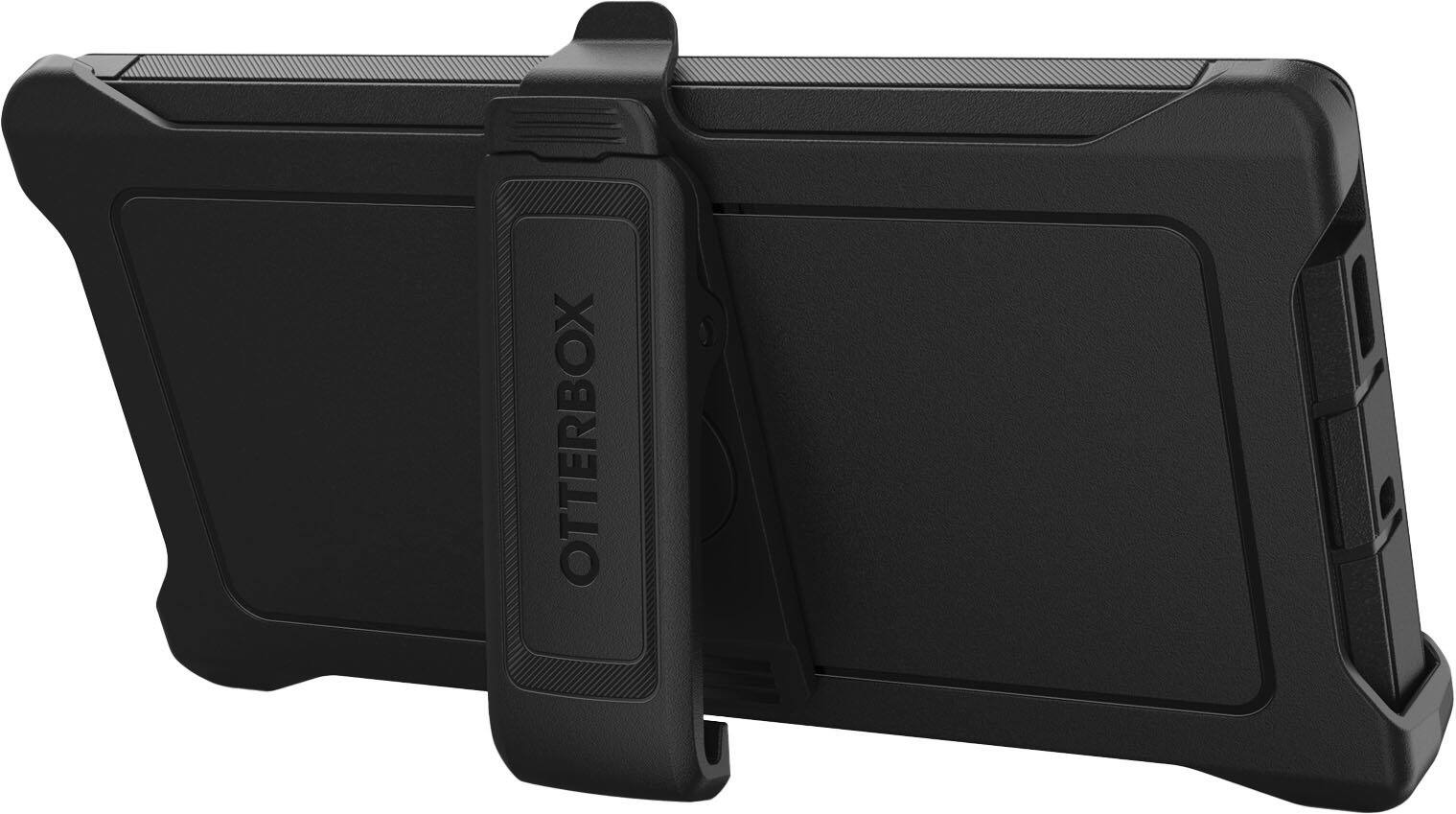 Left. OtterBox - Defender Series Pro Hard Shell for Samsung Galaxy S24 Ultra - Black.