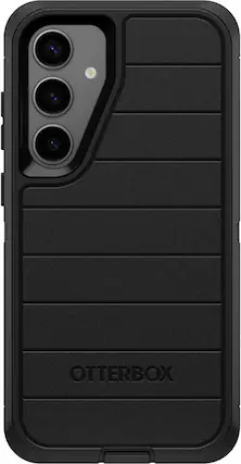 Front. OtterBox - Defender Series Pro Hard Shell for Samsung Galaxy S24+ - Black.