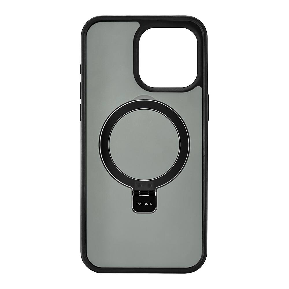 Insignia™ Hard Shell Case with MagSafe Kickstand for iPhone 15 Pro Max Black NS15PMMSKSB Open