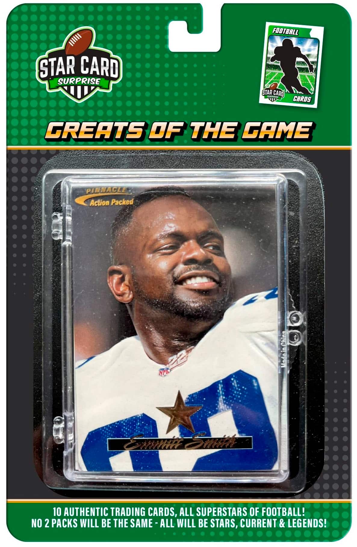Front. Evolution Sports Marketing - Greats of the Game NFL Football Star Card Blister Pack Version 1.
