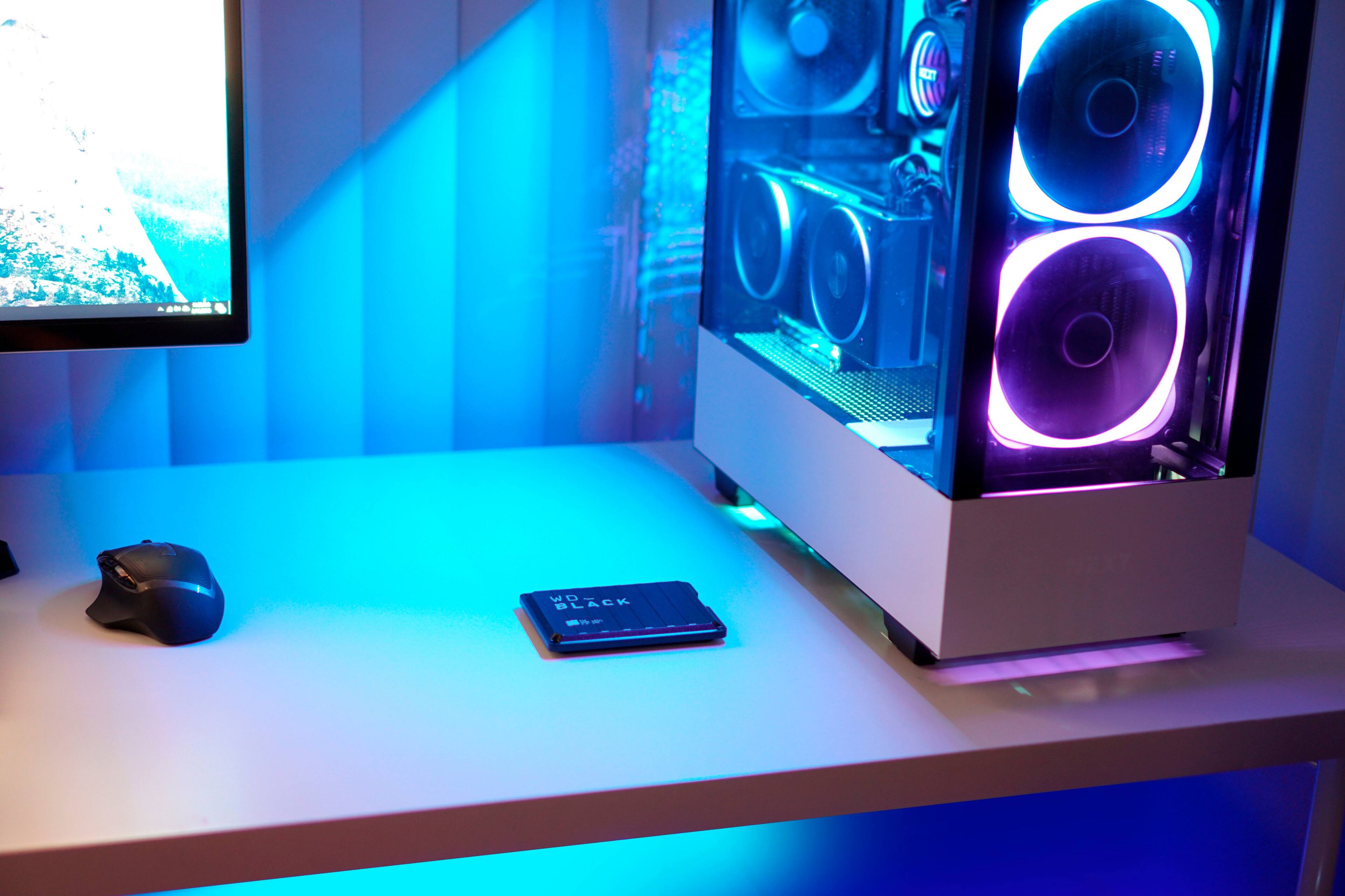 Alt View 11. WD - BLACK P10 2TB External USB 3.2 Gen 1 Portable Hard Drive - Black.