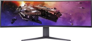 LG - UltraGear 45” Curved QHD 200Hz 1-ms FreeSync Premium Gaming Monitor with HDR (Display Port, HDMI, USB Type-C) - Black - Front_Zoom