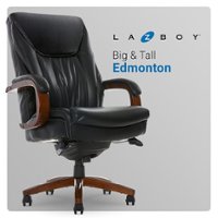 La-Z-Boy - Edmonton Big and Tall Bonded Leather Executive Office Chair - Black - Front_Zoom