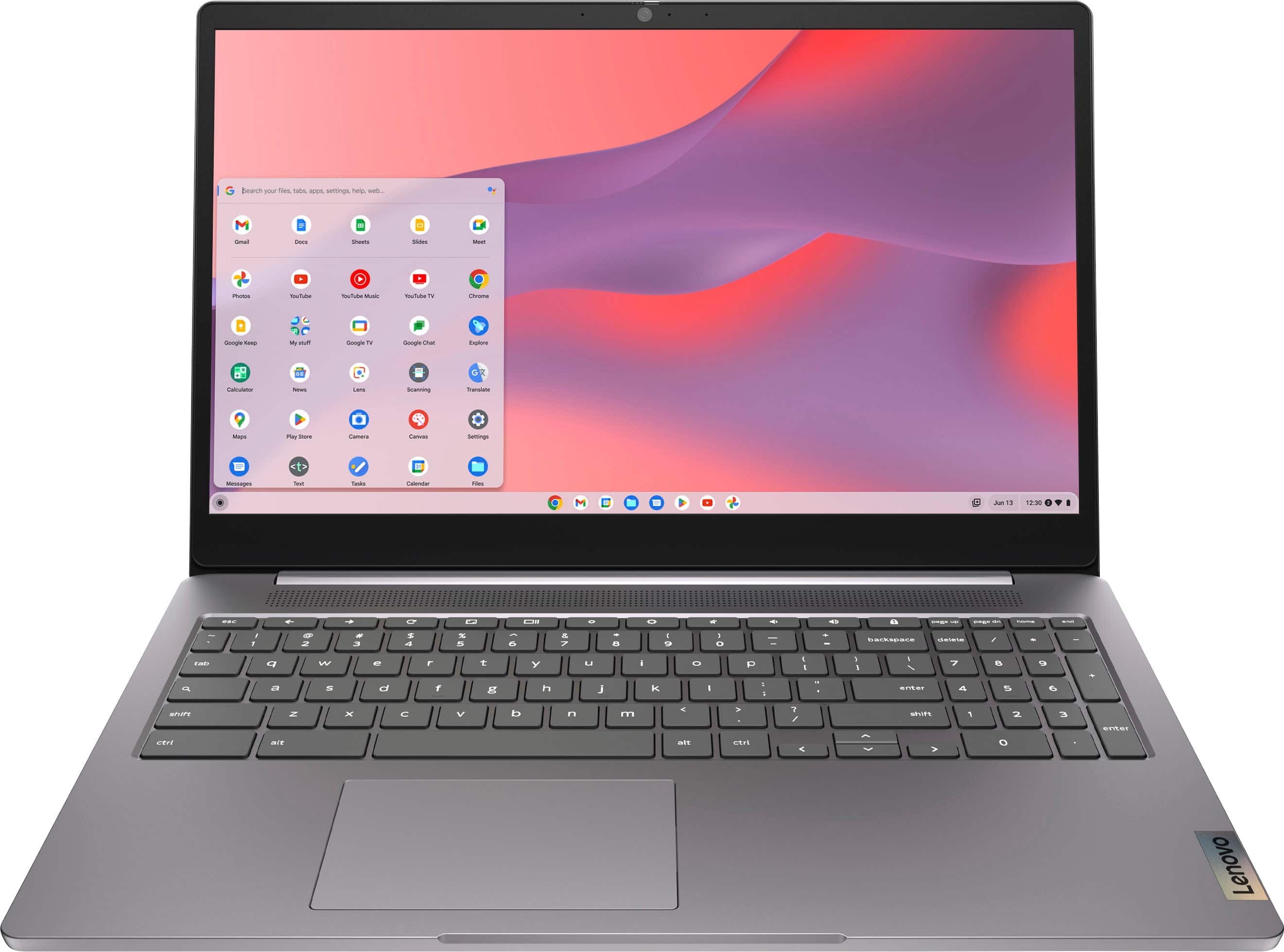 Lenovo - IdeaPad 3i Chromebook Laptop - 15.6" Full HD Touch Screen - Pentium Silver N6000 2021 - 8GB Memory - 128GB eMMC - Arctic Grey - Front_Zoom