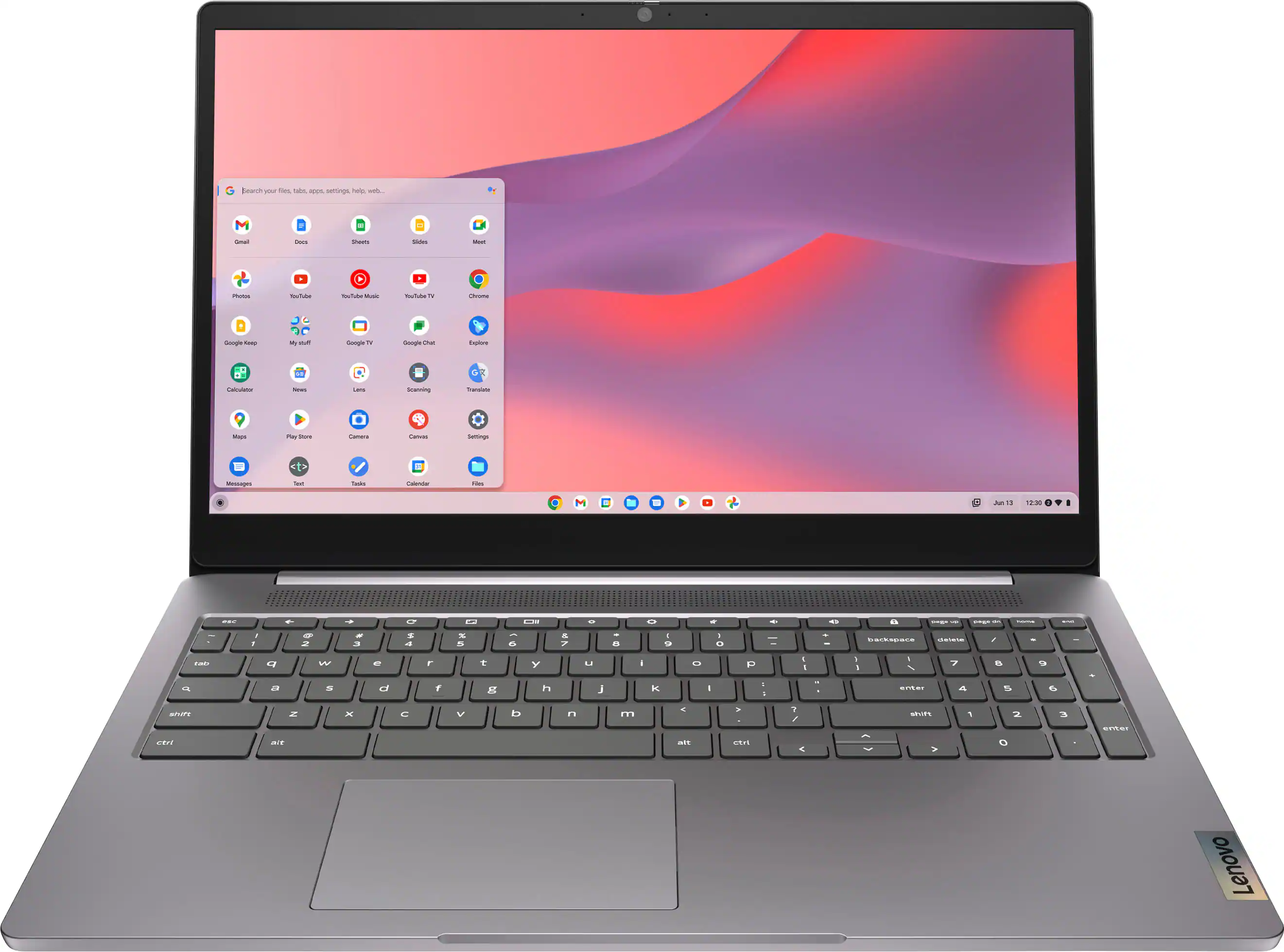 Front. Lenovo - IdeaPad 3i Chromebook Laptop - 15" FHD Touch Screen - Pentium Silver N6000 - 8GB Memory - 128GB SSD - Arctic Grey.