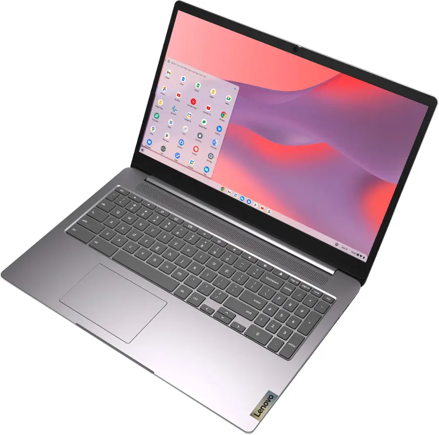 Left. Lenovo - IdeaPad 3i Chromebook Laptop - 15" FHD Touch Screen - Pentium Silver N6000 - 8GB Memory - 128GB SSD - Arctic Grey.