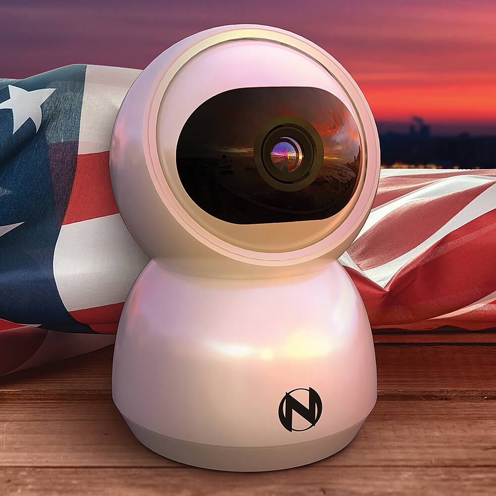 Angle. Night Owl - Indoor AC Powered Plug-In Wireless 3MP Security Camera with Pan, Tilt and 2-Way Audio - White.