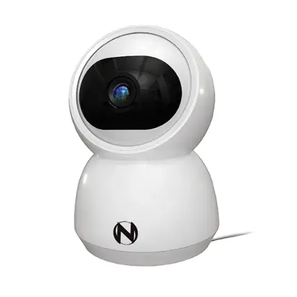 Front. Night Owl - Indoor AC Powered Plug-In Wireless 3MP Security Camera with Pan, Tilt and 2-Way Audio - White.