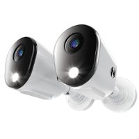 Night Owl - 2-Camera Indoor/Outdoor Wired 4K Security Cameras with 2-Way Audio - White - Front_Zoom