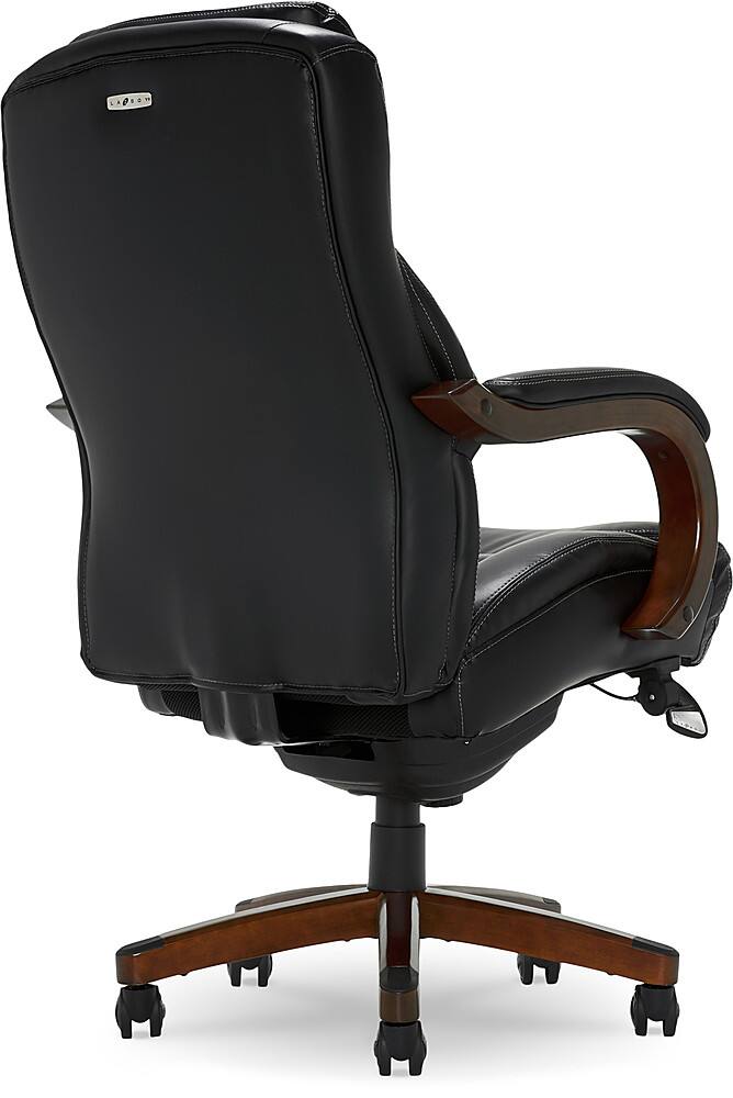 LaZBoy Delano Big & Tall Bonded Leather Executive Chair Jet Black