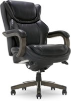 La-Z-Boy - Big & Tall Executive Office Chair with Comfort Core Cushions - Black - Front_Zoom