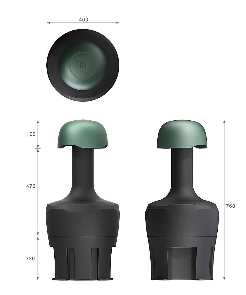 Angle. JBL - GSB12 12" 1800W In-Ground Landscape Subwoofer, (Each) - Green.