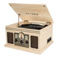 Front. Victrola - Quincy Wood Bluetooth Record Player - Natural.