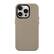 Front. CASETiFY - Leather Case with MagSafe for Apple iPhone 15 Pro - Greige.