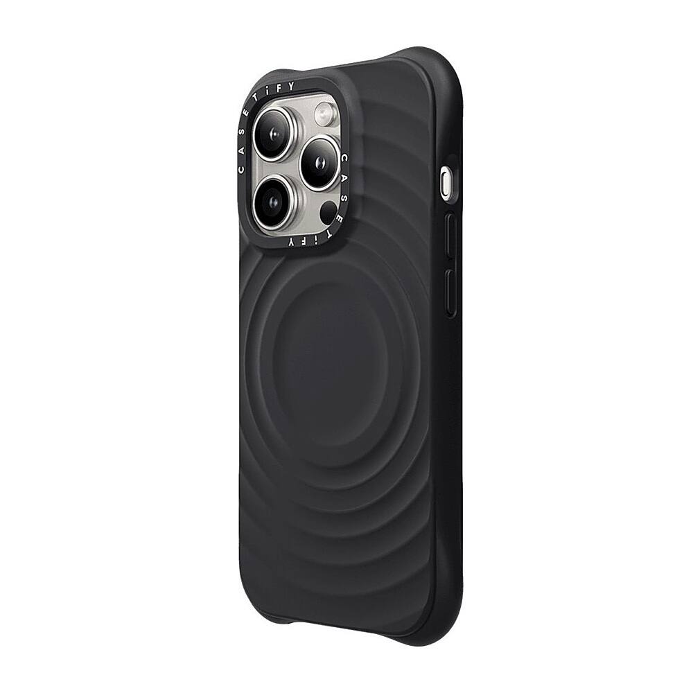 Alt View 1. CASETiFY - Essentials Ripple Case with MagSafe for Apple iPhone 15 Pro Max - Black.