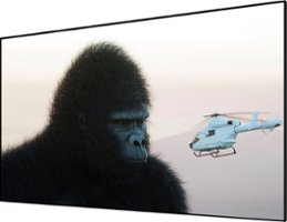 AWOL Vision - 135" Fixed Frame Projector Screen, 4K/8K UHD Active 3D Compatible with Standard, Short Throw and UST Projectors - Matte White - Front_Zoom