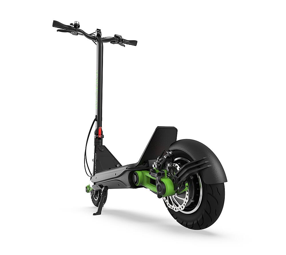 Left View: INOKIM - OX Super Scooter w/60 miles Max Operating Range & 27 mph Max Speed - Green