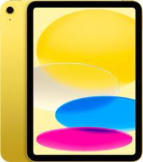 Front. Apple - Geek Squad Certified Refurbished 10.9-Inch iPad with Wi-Fi - 256GB - Yellow.