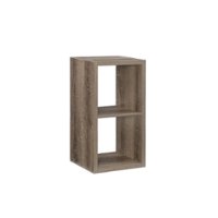 Linon Home Décor - Chabis 2-Cubby Storage Cabinet - Gray - Front_Zoom