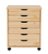 Angle. Linon Home Décor - Monte Wide Six-Drawer Rolling Storage Cart - Natural.