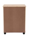 Left. Linon Home Décor - Monte Wide Six-Drawer Rolling Storage Cart - Natural.