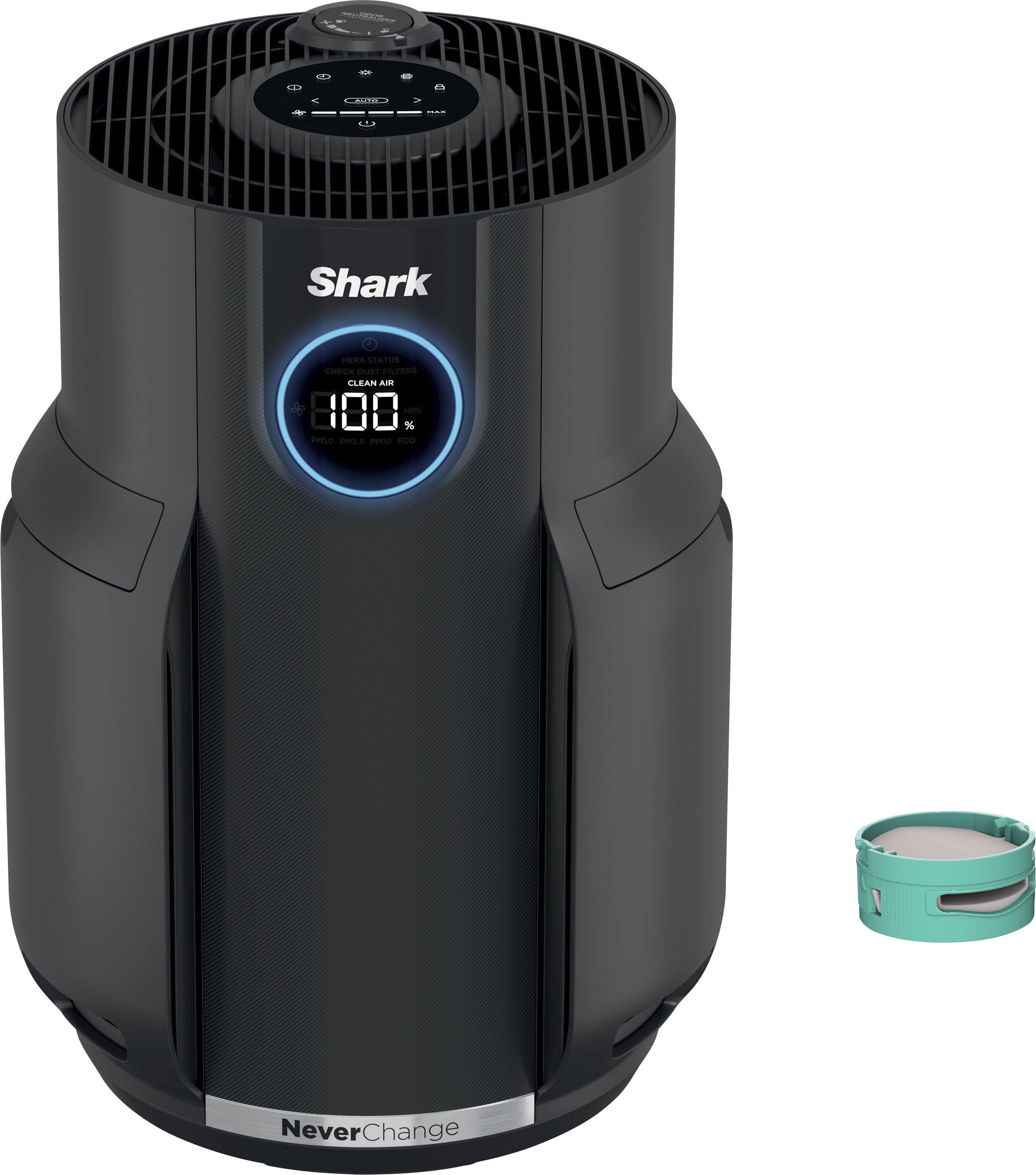Front. Shark - NeverChange Air Purifier, 5-Year Filter Life, 650-sq Ft - Black.