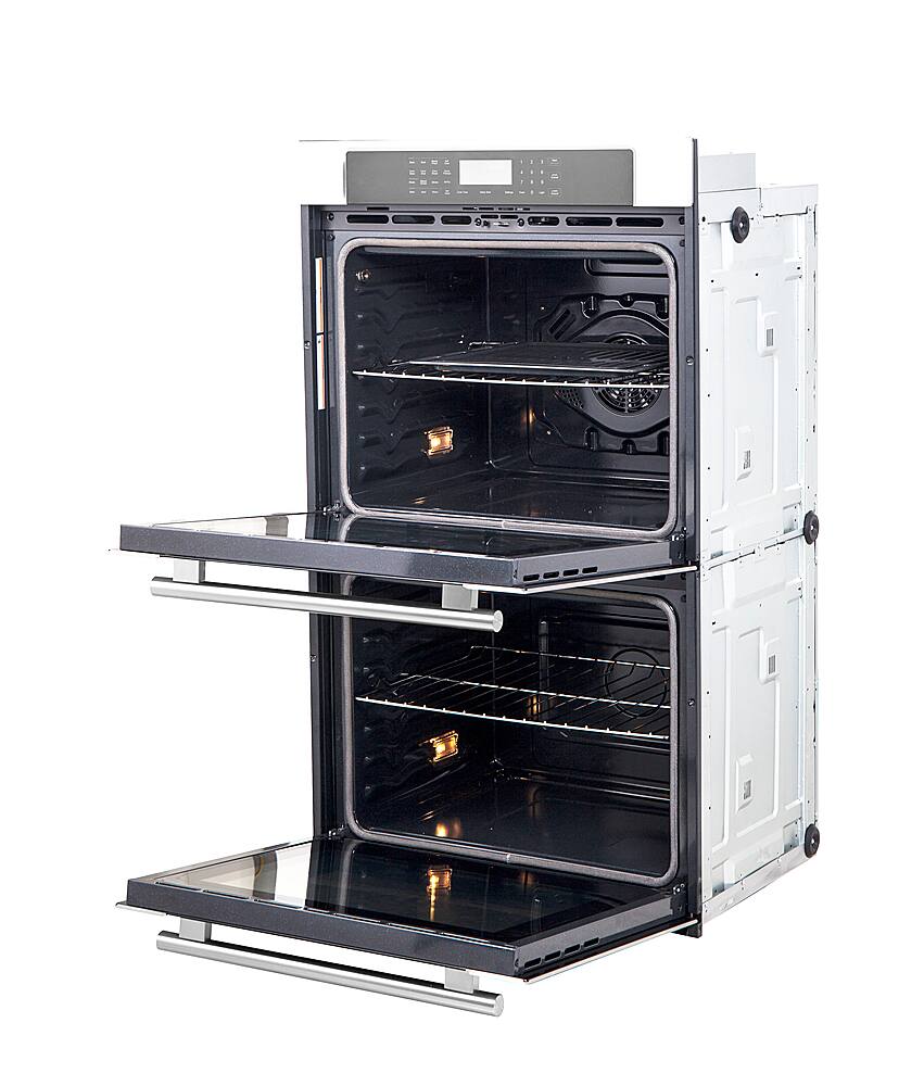 Alt View 1. Forno Appliances - 30" Built-In Electric Double Wall Oven with Convection - Silver.