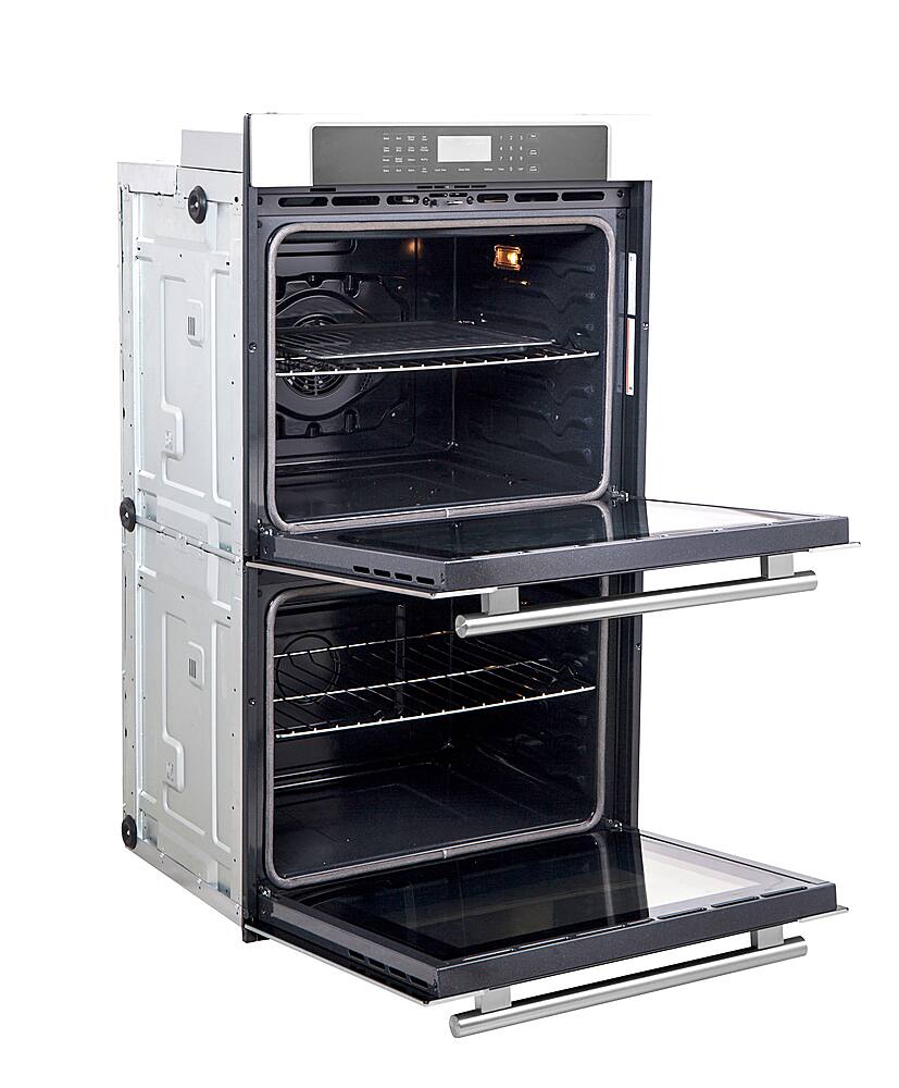 Alt View 2. Forno Appliances - 30" Built-In Electric Double Wall Oven with Convection - Silver.