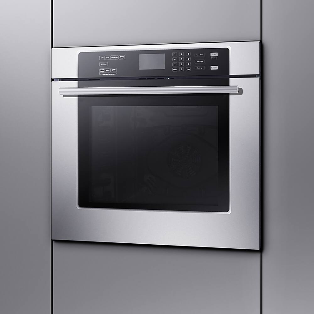 Alt View 18. Forno Appliances - 30" Built-In Single Electric Convection Wall Oven - Silver.