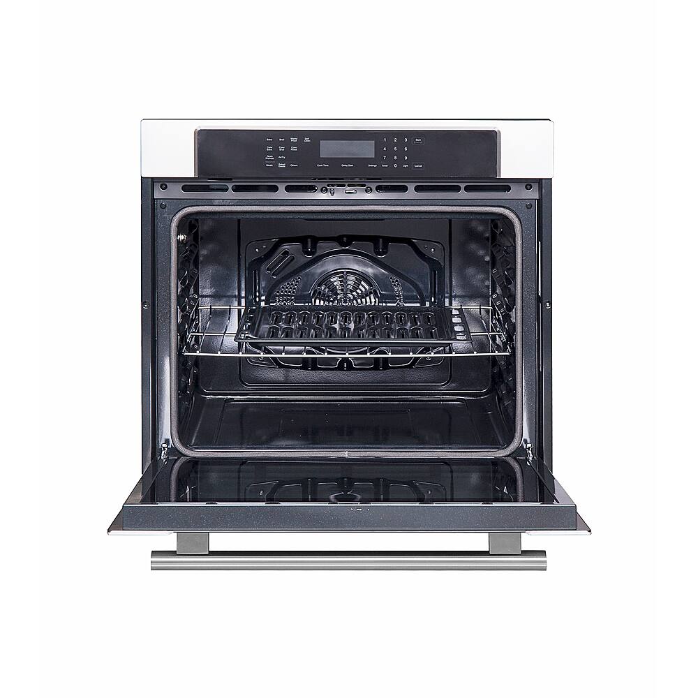 Alt View 1. Forno Appliances - 30" Built-In Single Electric Convection Wall Oven - Silver.
