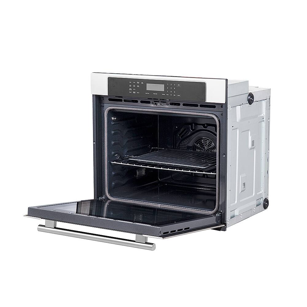 Alt View 2. Forno Appliances - 30" Built-In Single Electric Convection Wall Oven - Silver.