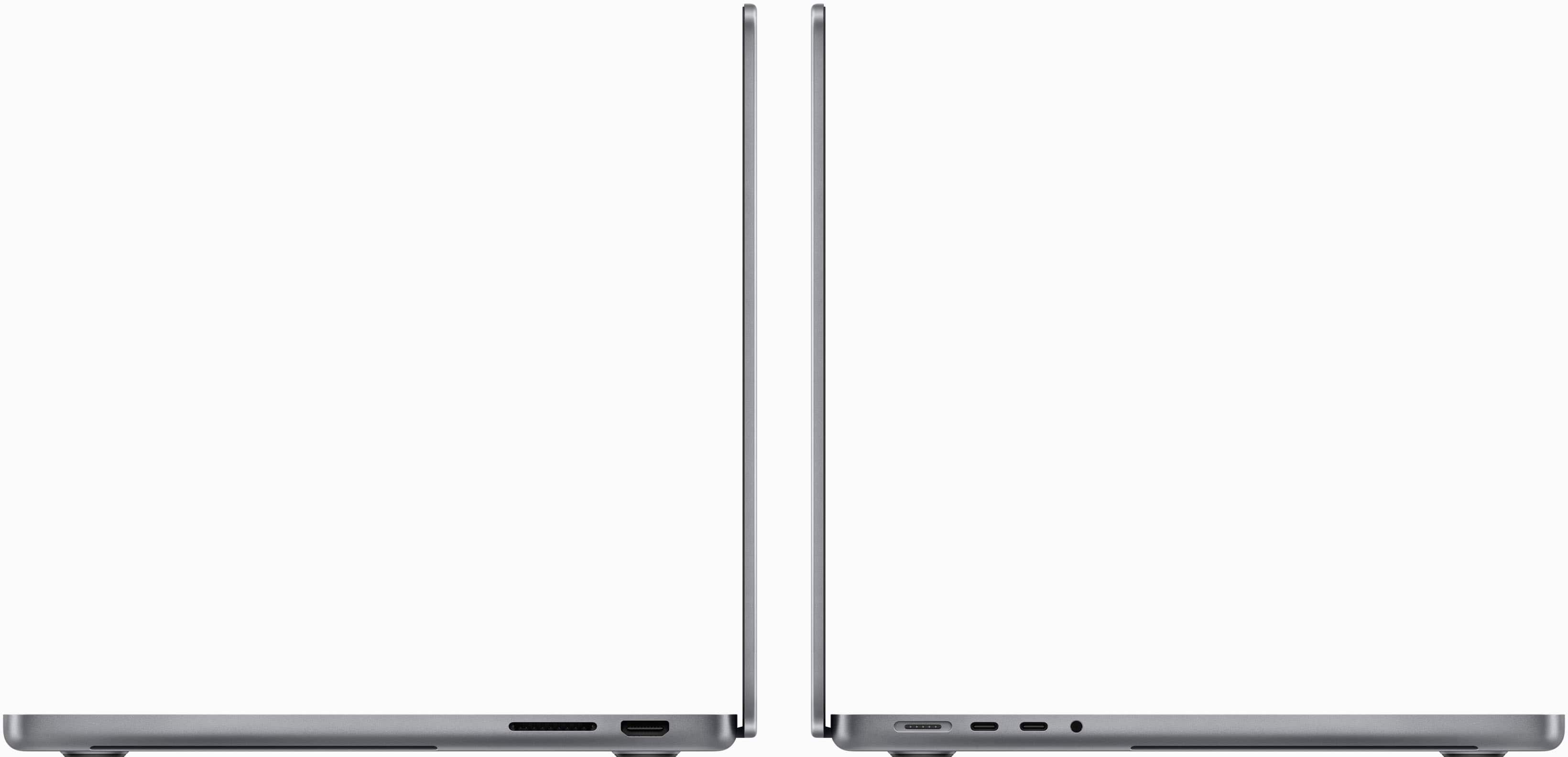 Apple MacBook Pro 14 inch laptop angled view keyboard