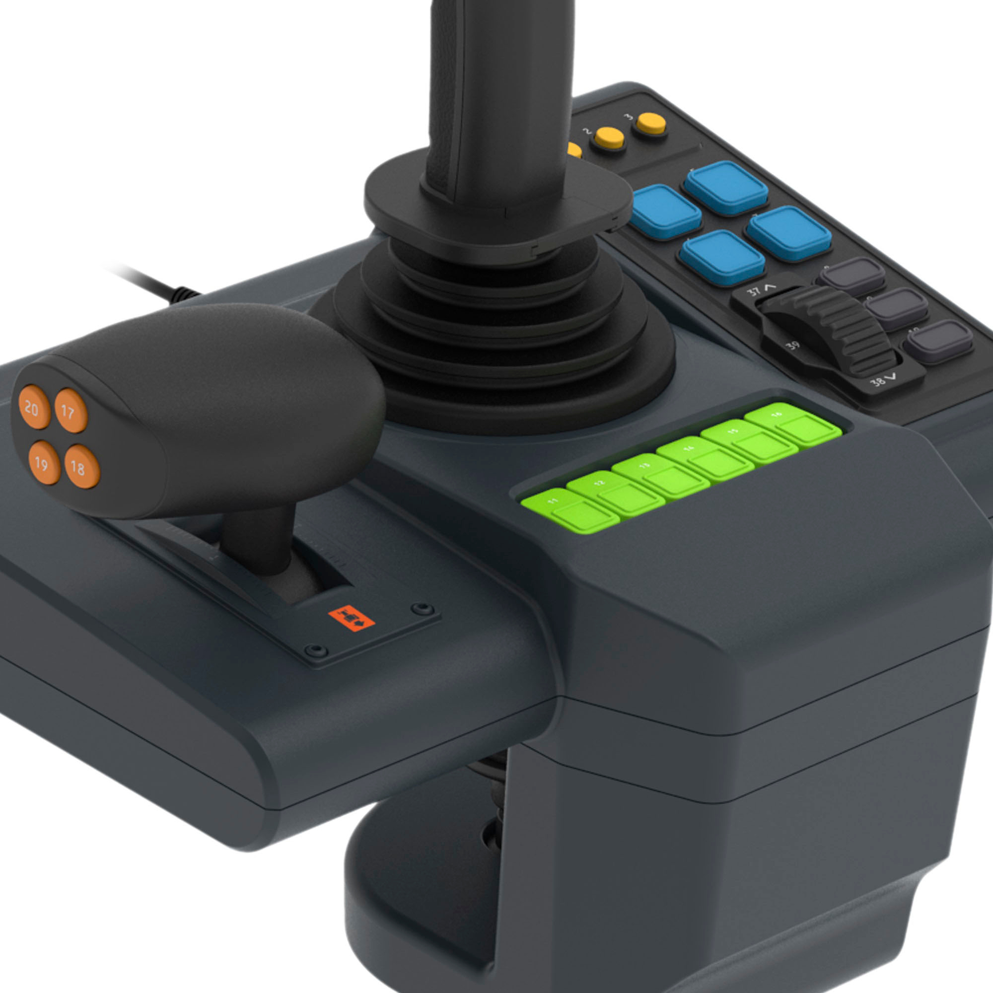 The Saitek steering wheel compatible with Farming Simulator 19