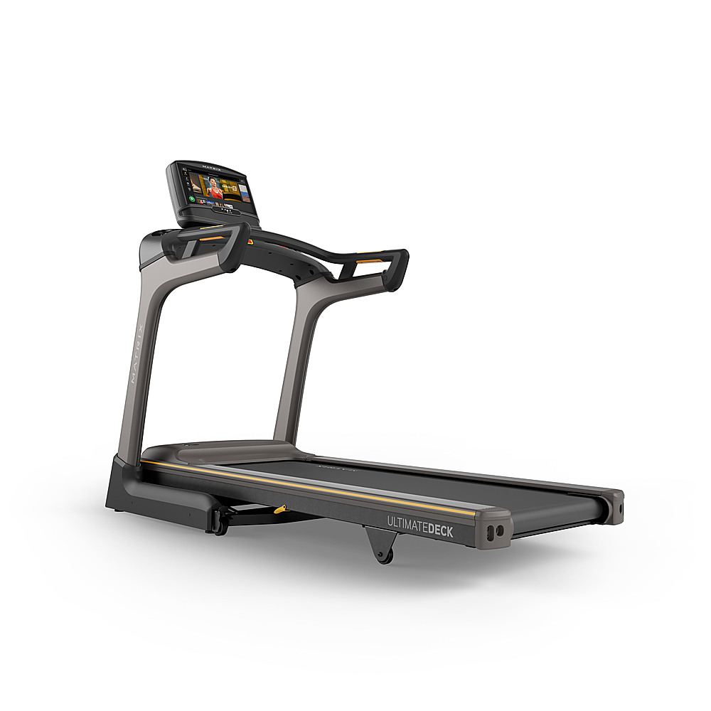 Angle View: Matrix - TF50 Treadmill with XIR console - Black