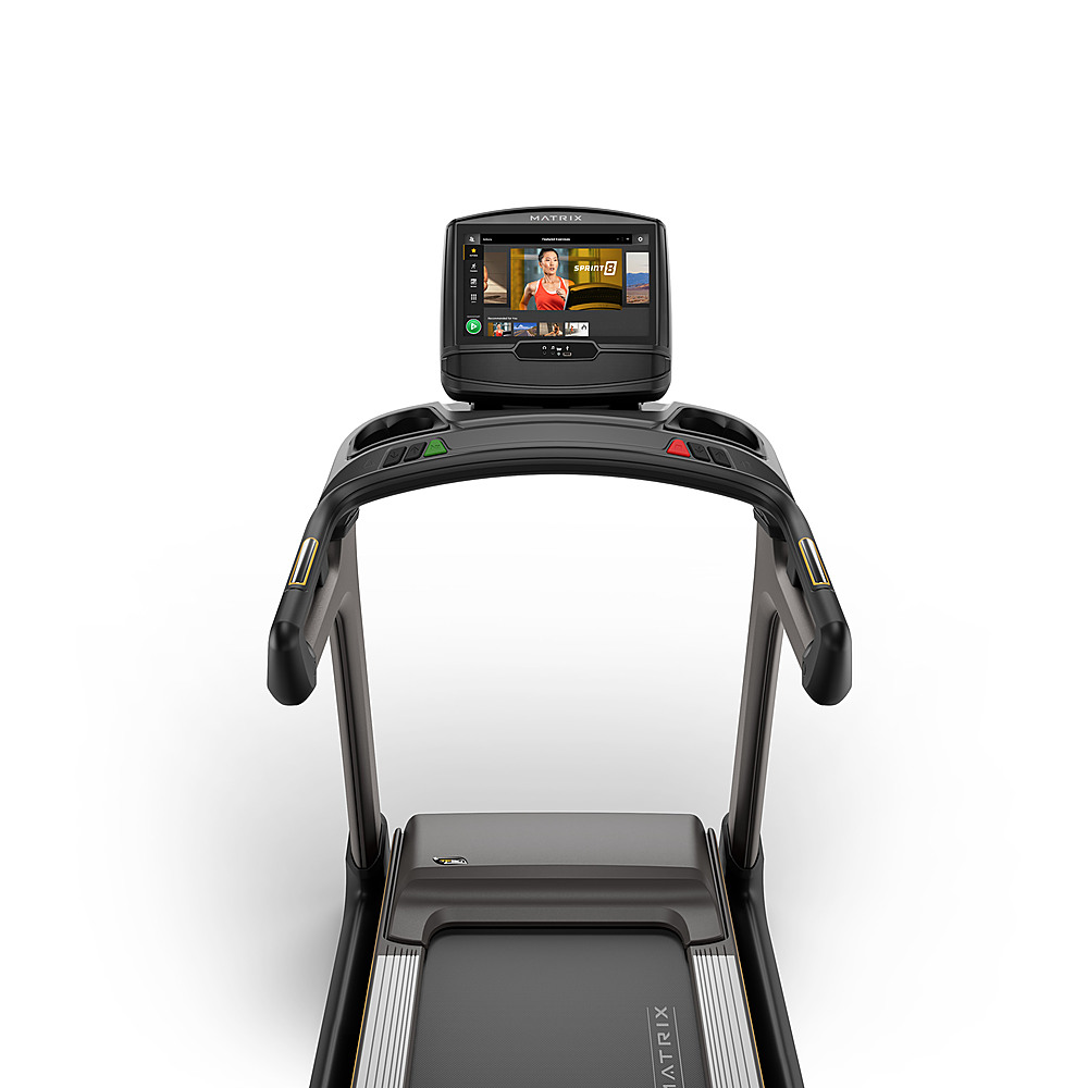 Left View: Matrix - TF50 Treadmill with XIR console - Black