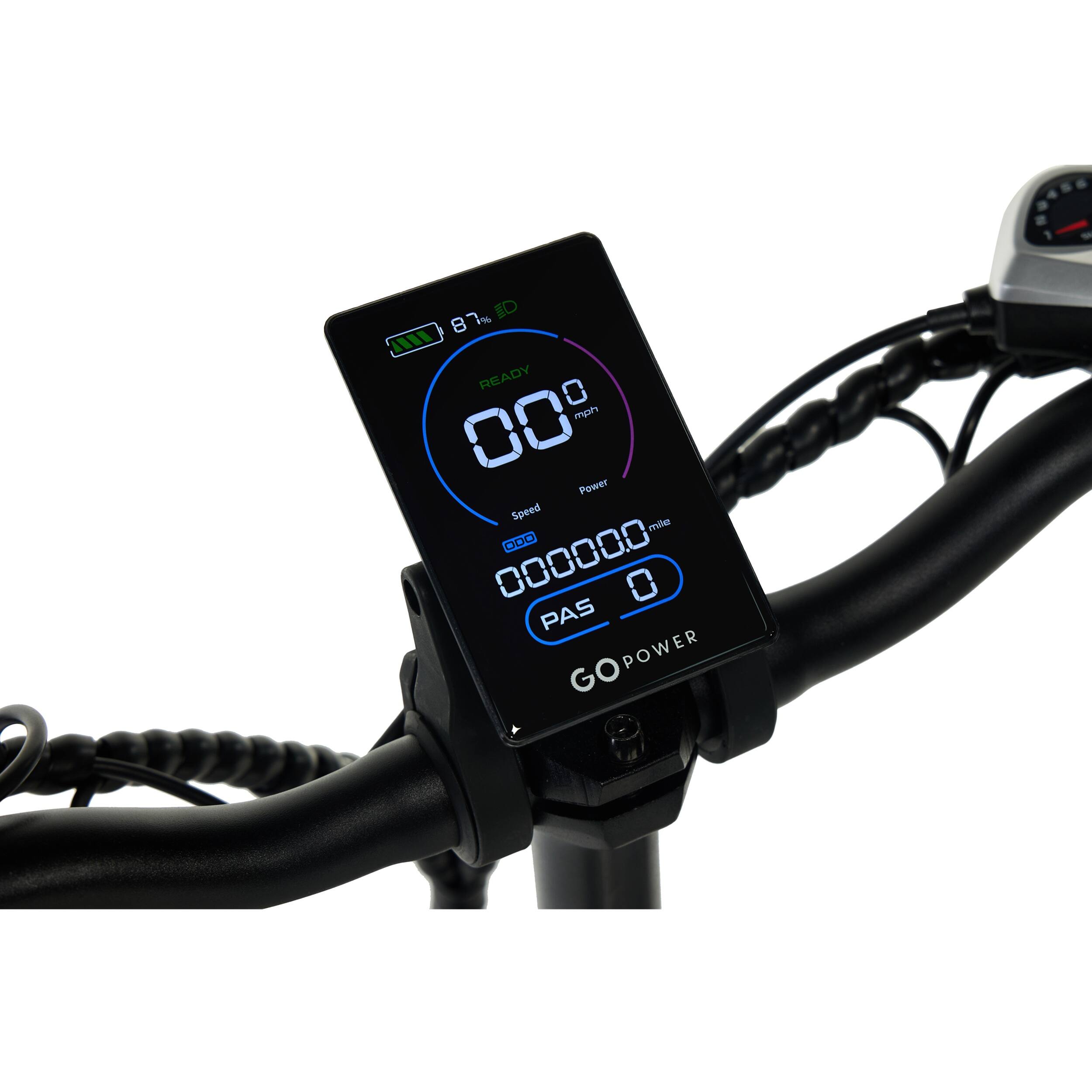 87%  
READY  
00 mph  
Speed  
00000 mile  
Power  
PAS  
GO POWER