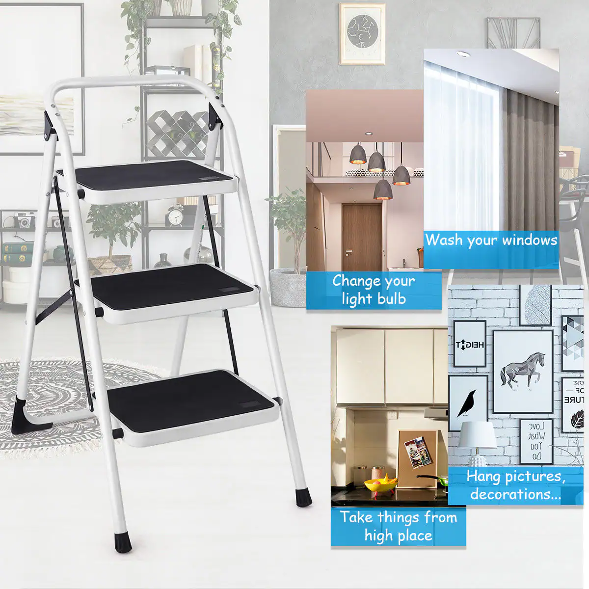 NW 2000 f E

- Wash your windows
- Change your light bulb
- Hang pictures, decorations...
- Take things from high place

HEIGIT 3/ HC TURE

Love What Tou o