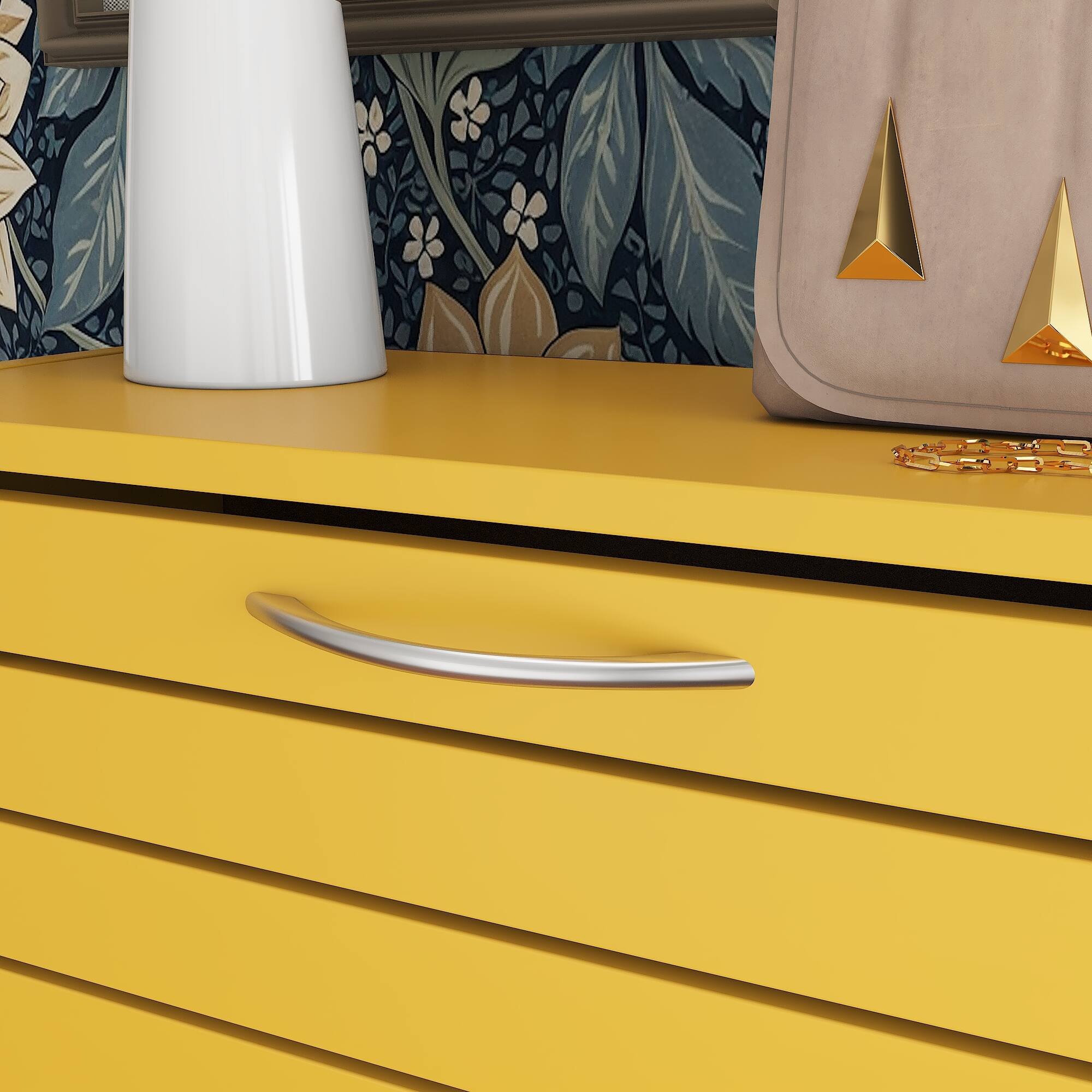 Alt View 2. Famapy - Famapy Space - Saving Rustic Shoe Cabinet 3 Flip Drawers Adjustable Shelves to Tame Clutter & Enhance Entryway Style - Yellow.