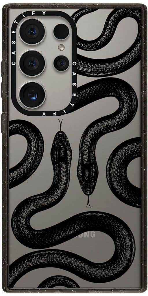 Front. CASETiFY - Impact Case for Samsung Galaxy S24 Ultra - Black Kingsnake.