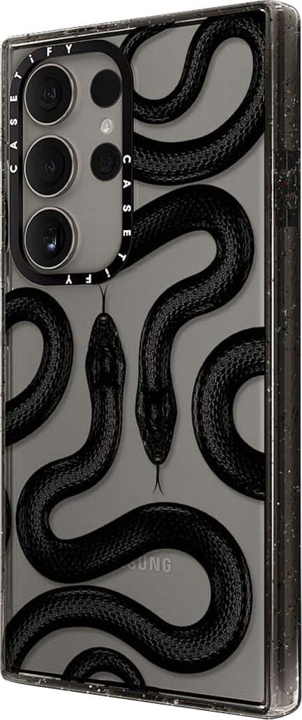 Alt View 11. CASETiFY - Impact Case for Samsung Galaxy S24 Ultra - Black Kingsnake.
