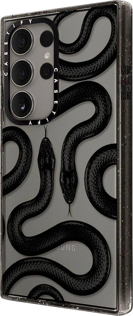 Alt View 11. CASETiFY - Impact Case for Samsung Galaxy S24 Ultra - Black Kingsnake.