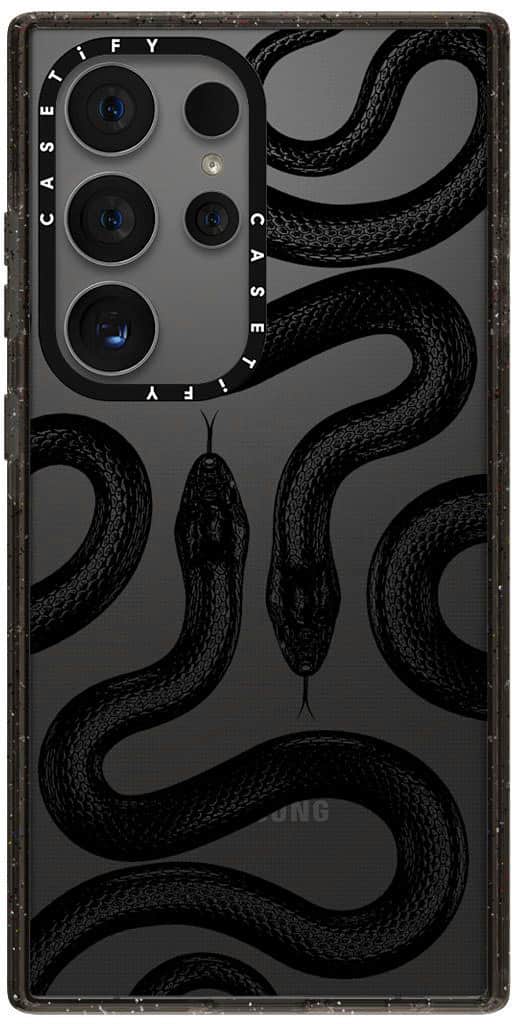 Alt View 1. CASETiFY - Impact Case for Samsung Galaxy S24 Ultra - Black Kingsnake.