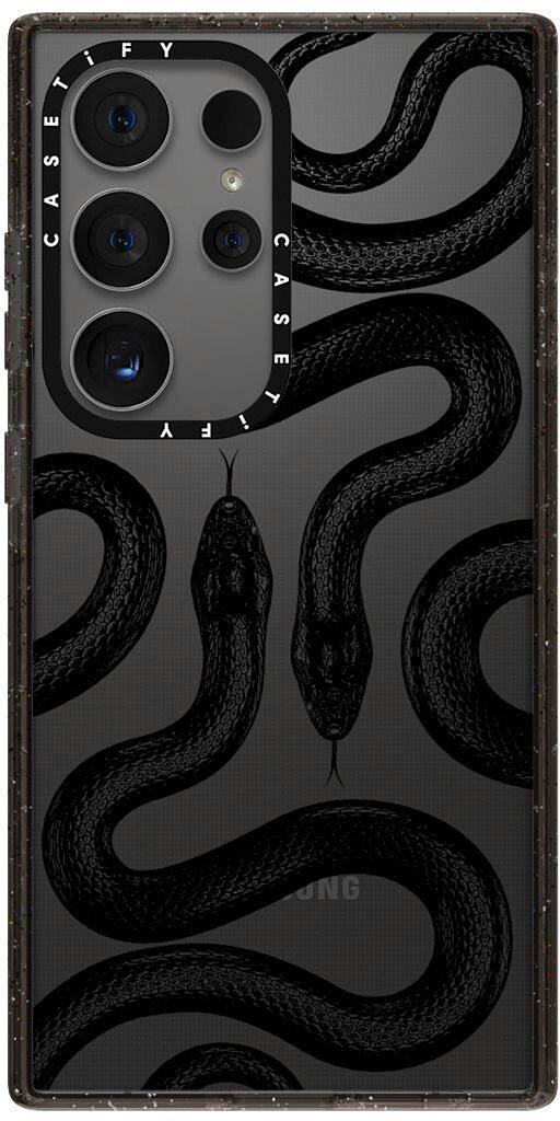 Alt View 1. CASETiFY - Impact Case for Samsung Galaxy S24 Ultra - Black Kingsnake.