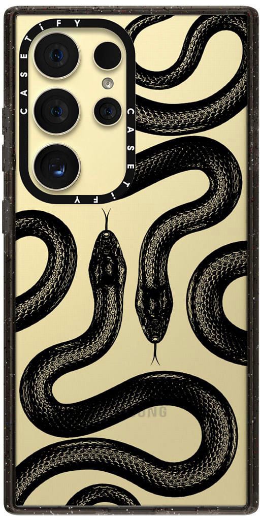 Alt View 2. CASETiFY - Impact Case for Samsung Galaxy S24 Ultra - Black Kingsnake.
