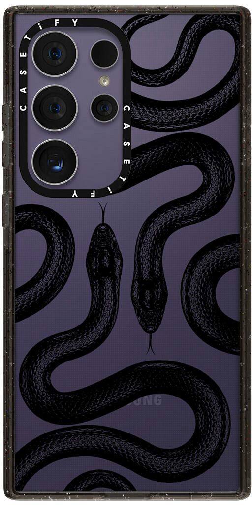 Alt View 3. CASETiFY - Impact Case for Samsung Galaxy S24 Ultra - Black Kingsnake.