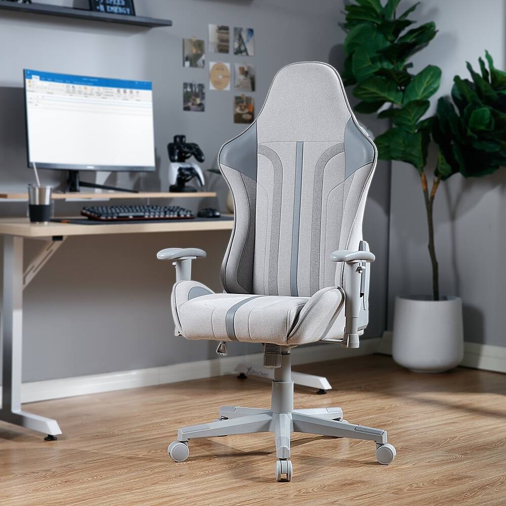 Alt View 14. X Rocker - Mysa PC Gaming Chair - Gray.