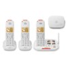 Ooma - Telo Senior Phone Bundle with Internet Home Phone Service and 3 Amplified Cordless Handsets - White