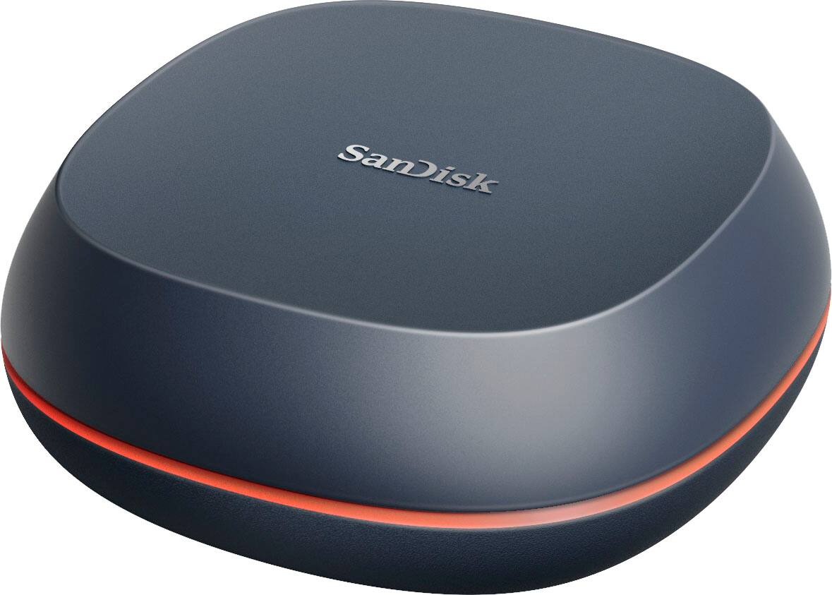 Front. SanDisk - 8TB Desk Drive USB Type-C Desktop External SSD - black.