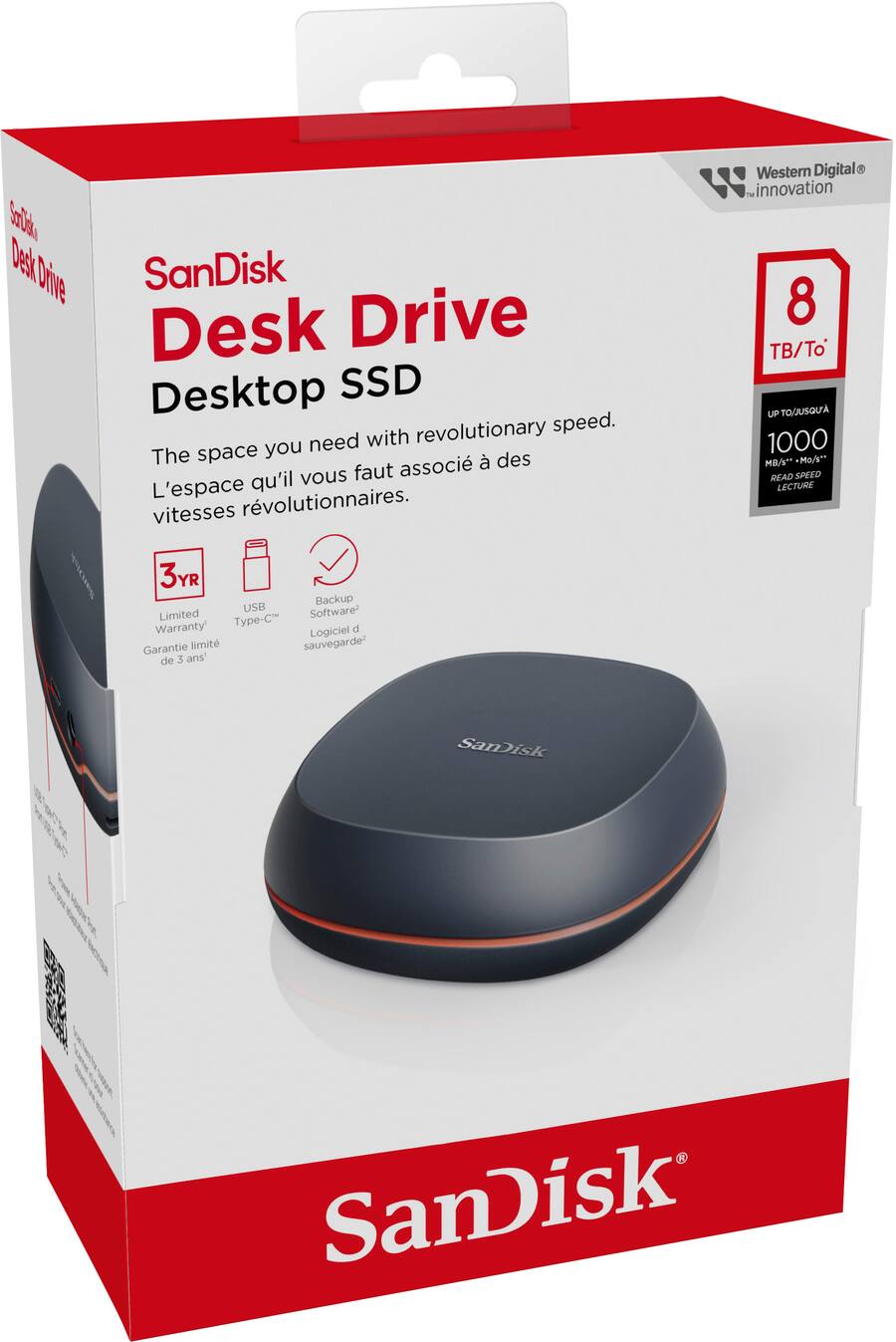 SanDisk 8TB Desk Drive USB Type C Desktop External SSD black SanDisk 8TB Desk Drive USB Type C Desktop External SSD black